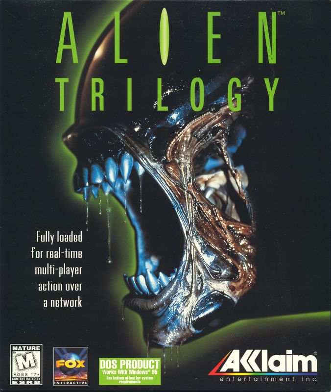 Alien Trilogy box art for Sega Saturn